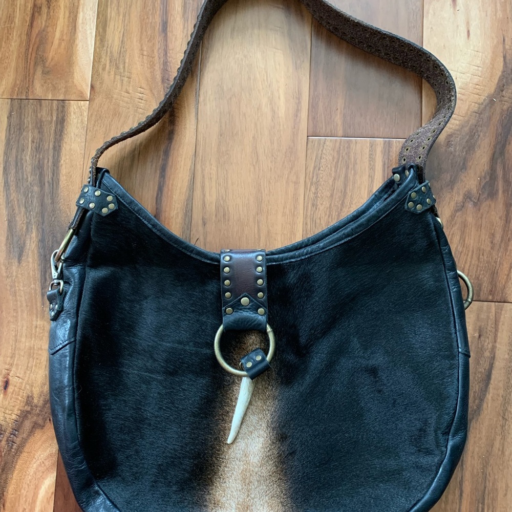 Ransack Leather one-of-kind large leather purse tote.
